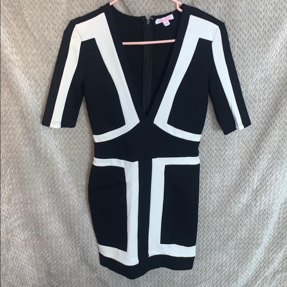 Low v neck dress